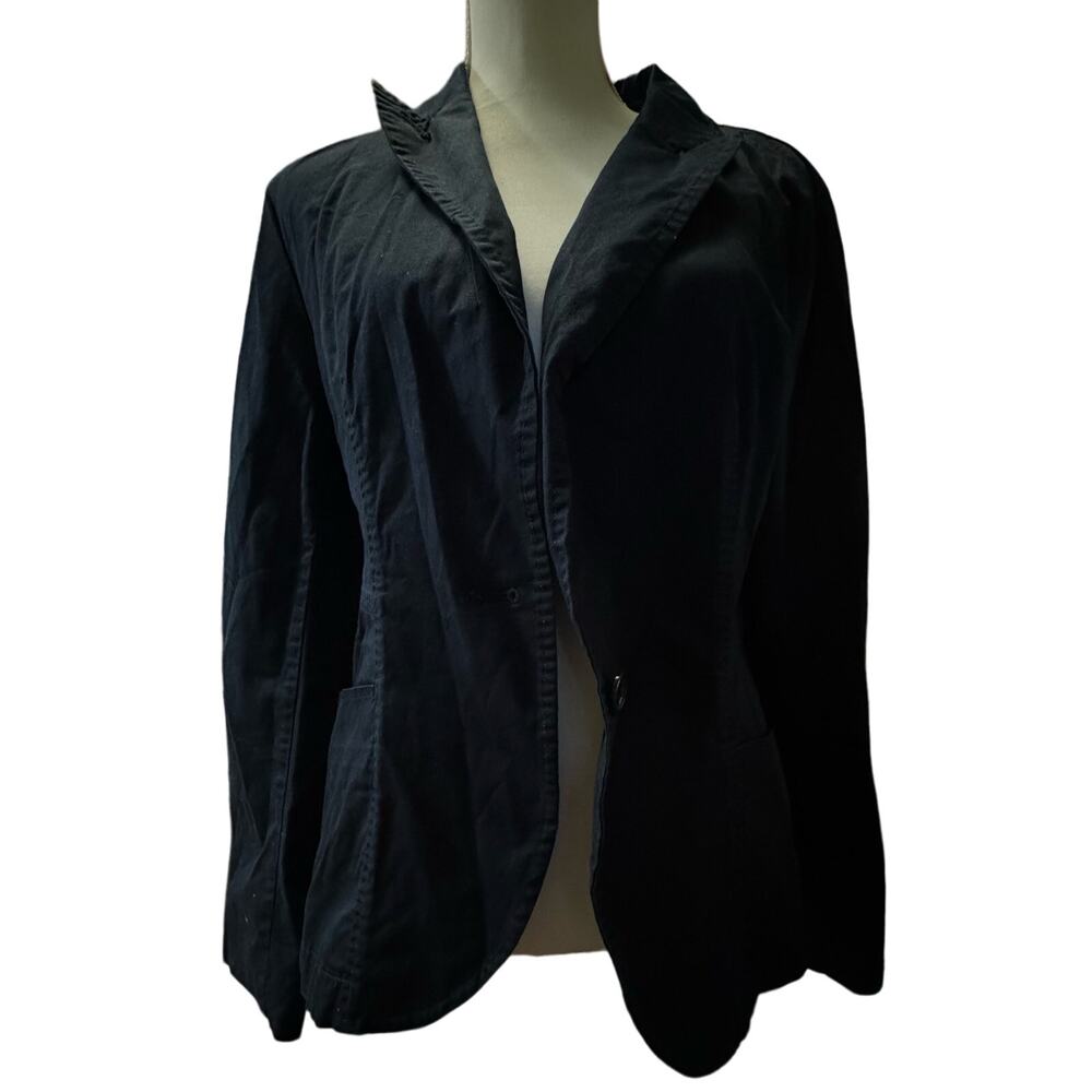 Womens Black Cropped Calvin Klein Jacket Size Large